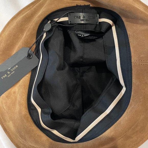 Rag & Bone Nando Suede Bucket Hat Cloche NWT Golden Brown $195 - Picture 4 of 5